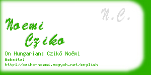 noemi cziko business card