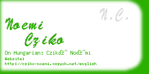 noemi cziko business card